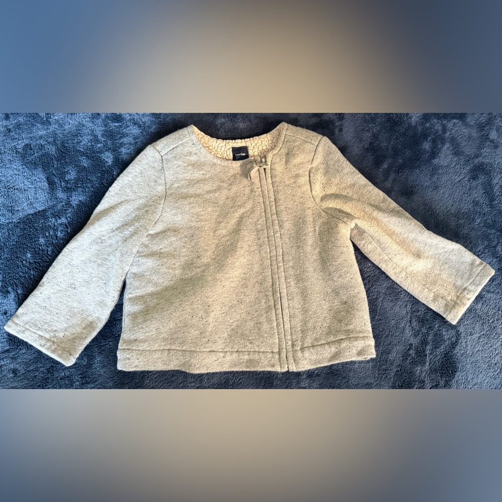 GAP Gray glitter Baby Jacket with Cozy Lining